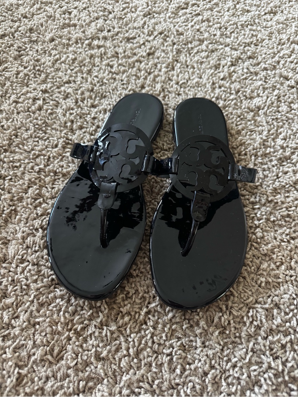 Tory Burch Black Thong Sandals - Women